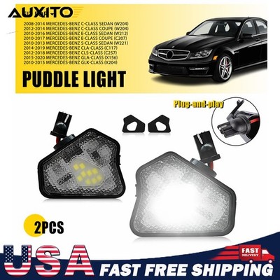 White LED Under Side Mirror Puddle Light For 2010-2013 Benz S-Class Sedan W221