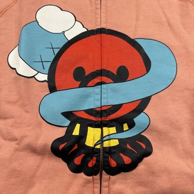 BAPE x KAWS OG Baby Milo Octopus Full Zip Hoodie sz S vintage Nigo