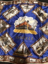 Vintage VENICE Venezia nice Scarf ITALY Souvenir Historical Landmarks cool