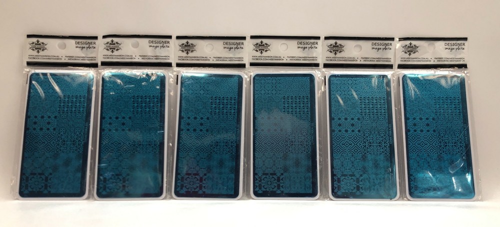 Messy Mansion Designer Nail Art Stamping Image Plate Symetrika 03 Lot of 6