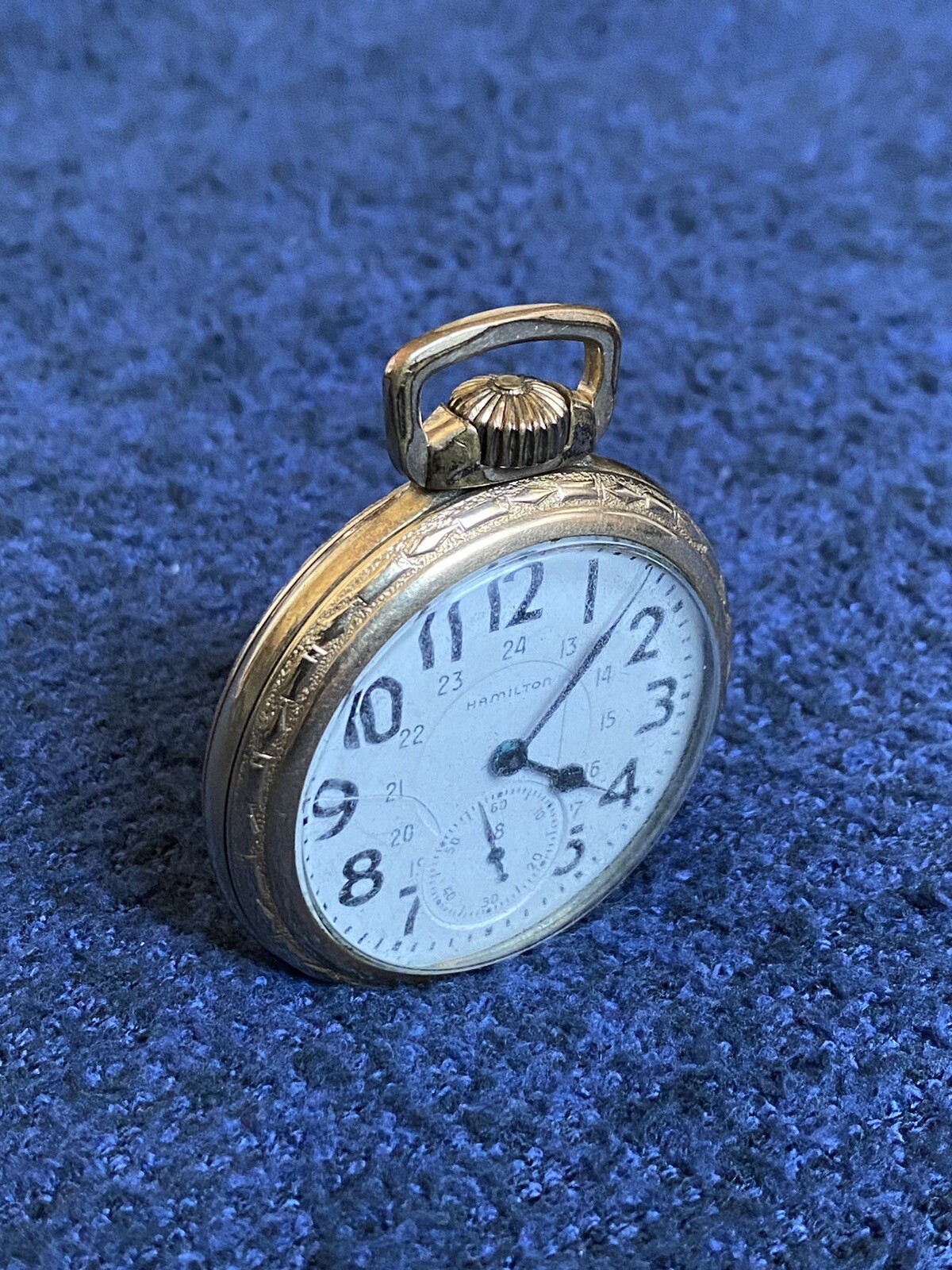 Vintage Hamilton 950B Pocket Watch 23 Jewels S/N S18644 10K Gold Filled