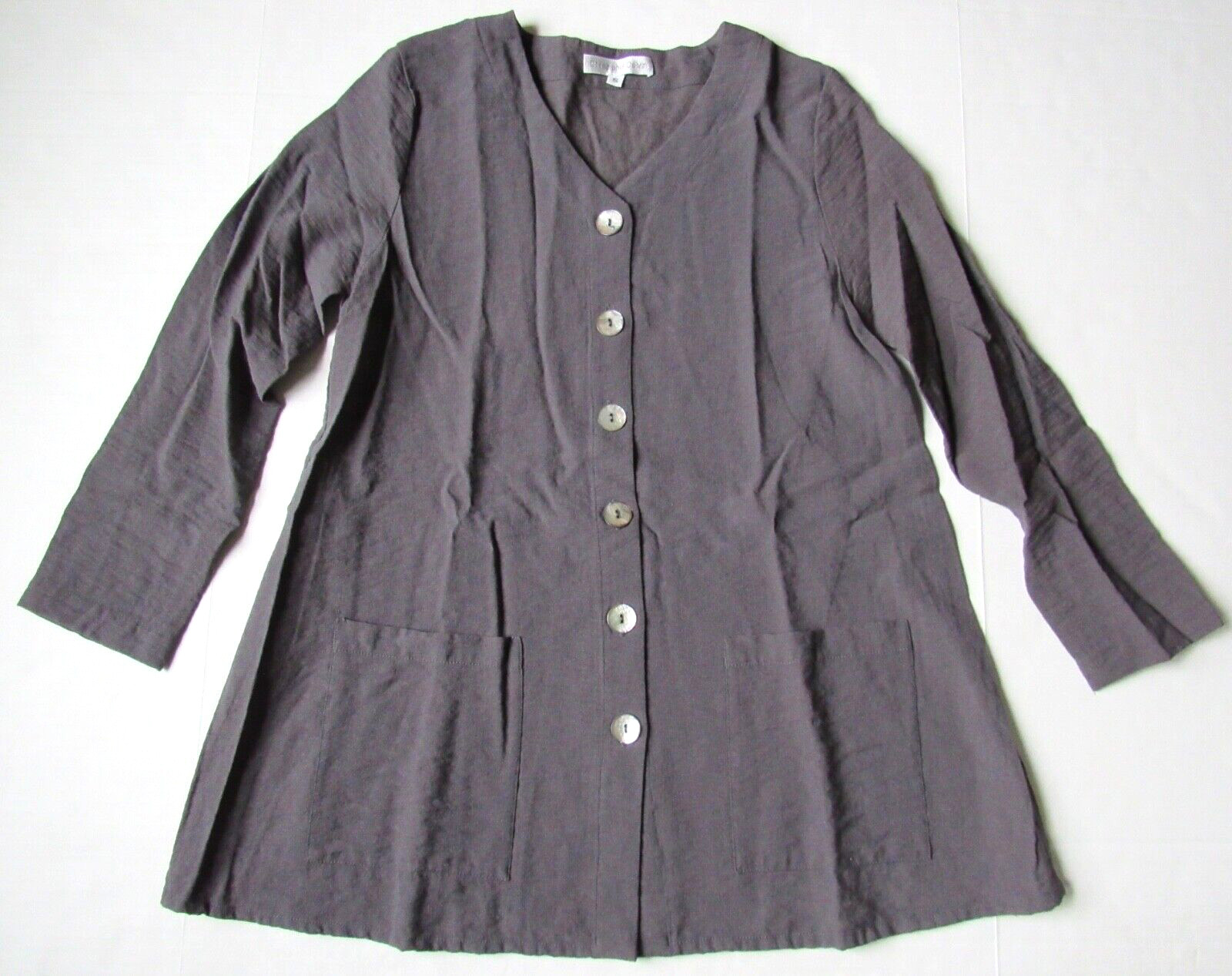 Christopher Calvin Gray Shell Button Button Down … - image 1