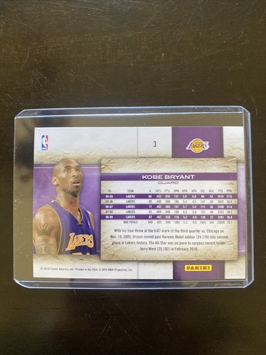 Kobe Bryant (Lakers) Panini Studio #3 2009-10 - Imagen 2 de 2