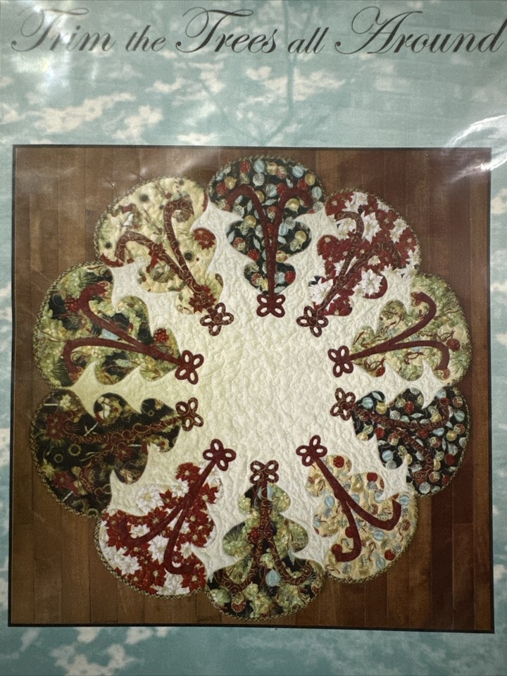 Trim the Trees All Around Table Topper Quilt Pattern by Quilted Garden ...