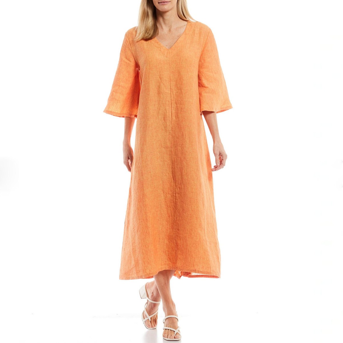 denim dress a line LDC Ruffled Sleeves Buttoned A-line Collared Denim Dress: Beau Blue –  Hooked for Life main image 1