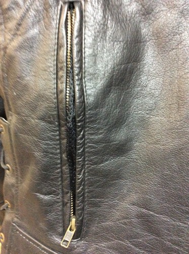 Leather Jacket S Black Motorcycle Biker Zip Out Liner X Element lace sides vents - Picture 14 of 16