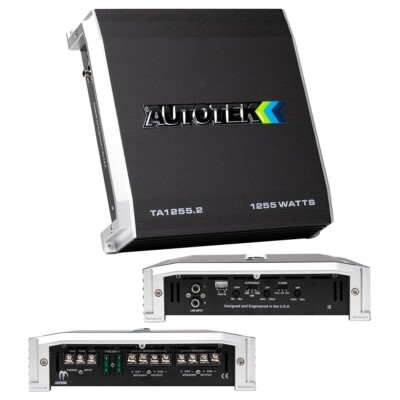2Channel Speaker 1200w Amplifier Compact Amp Power Car Stereo boat rzr atv