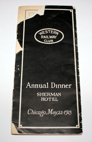 Western Railway Club Annual Service Program Sherman Hotel Chicago 1925 CA2 - Picture 2 of 7