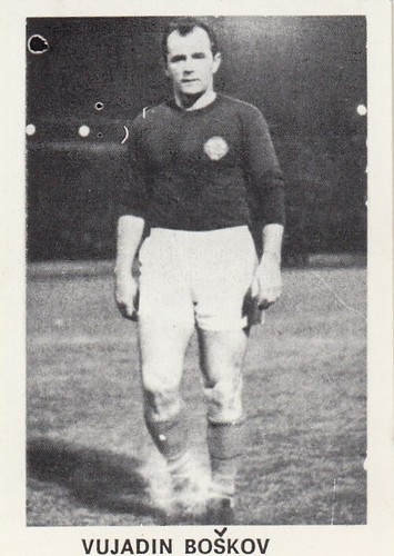 Football sticker VUJADIN BOSKOV FC Vojvodina Novi Sad Yugoslavia 1974 soccer