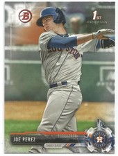 Joe Perez Houston Astros 2017 1st Bowman Draft Baseball