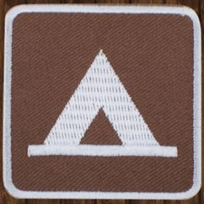 Tent Camping Embroidered Patch — Iron On