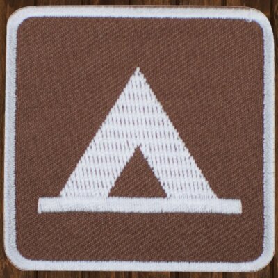 Tent Camping Embroidered Patch   Iron On
