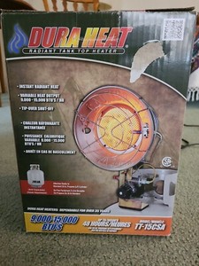 Dura Heat TT-15CSA Propane Tank Top Heater, Silver, 15K BTU