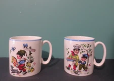 LORD NELSON - New Set of NURSERY RHYME Mugs "RIDE A COCK HORSE" & "SIMPLE SIMON"