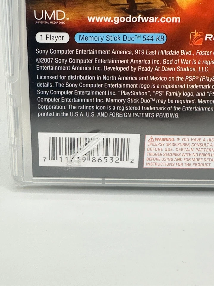 Sony God of War Chains of Olympus (PSP, 2008) Brand New Sealed - See Description - Image 3 of 3
