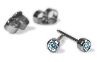 Piercing in acciaio chirurgico con ziconi - Bilè