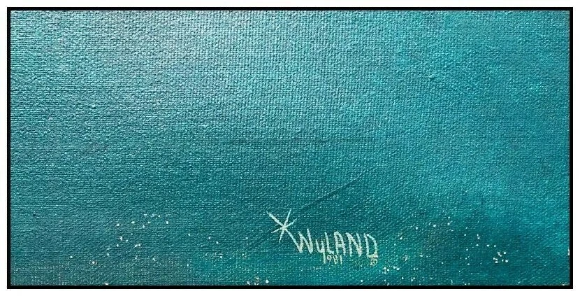 Pintura al óleo original sobre lienzo extremadamente rara de principios de los 80 de Robert Wyland Foto 3 de 4