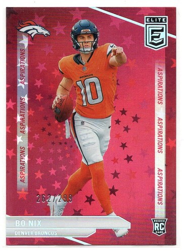 2024 Panini Donruss Elite - Rookies Bo Nix #175 Aspirations Stars /299 (RC)