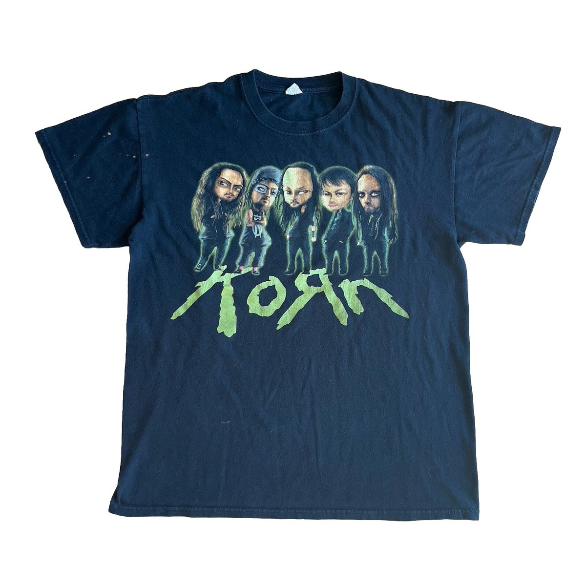 Vintage Y2K Korn Big Head Caricature Band T-Shirt Size Medium