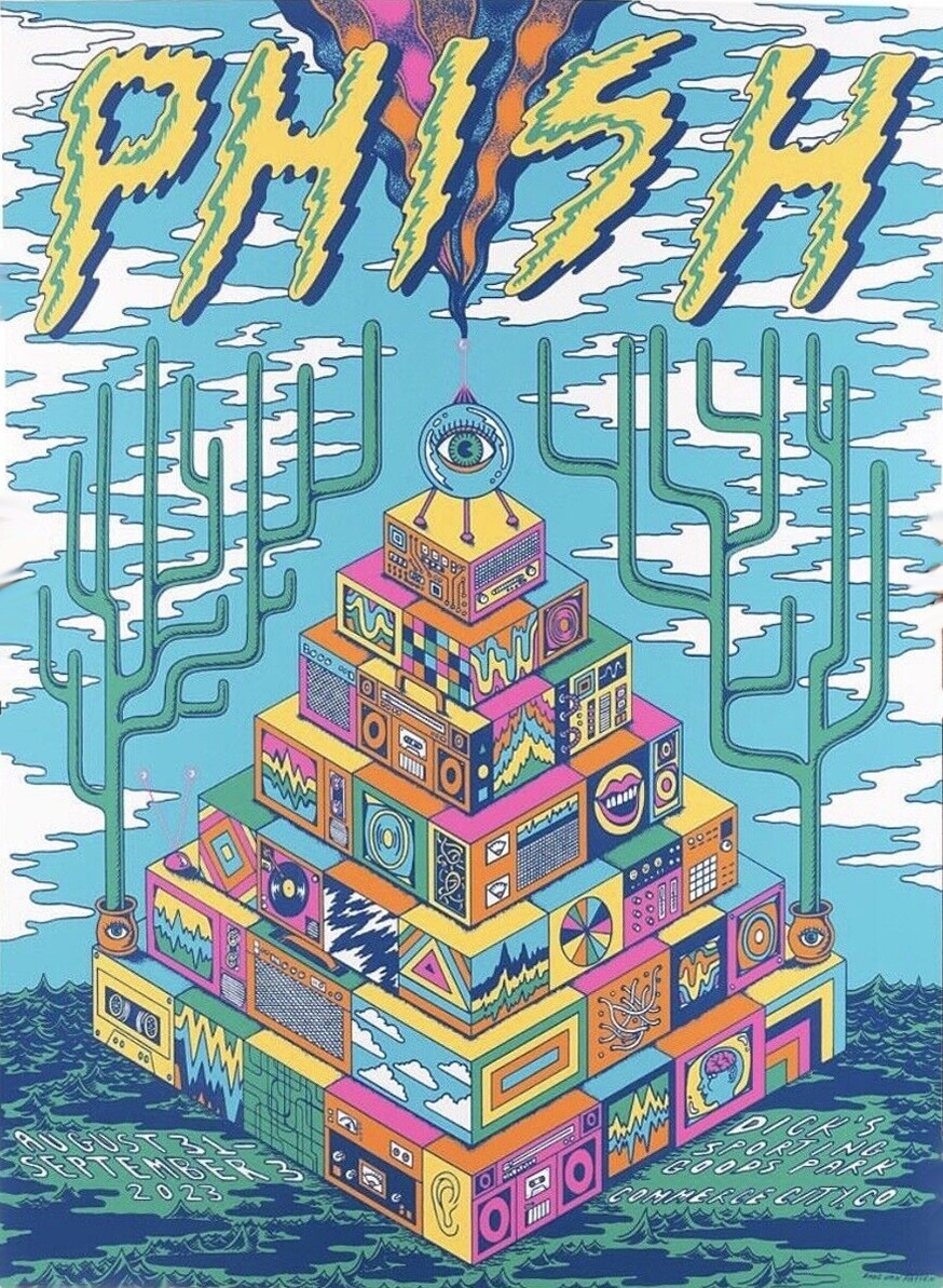 phish ポスター Phish Dick's Commerce City Colorado 2023 LE Poster Dave Van