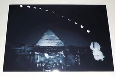 Grateful Dead 1978 Egypt Pyramids with Moon Eclipse Time Lapse b/w 19" x 13"