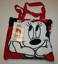 New Disney Girls Beach Bath Towel Terry Minnie Mouse with Tote 28" x 58"