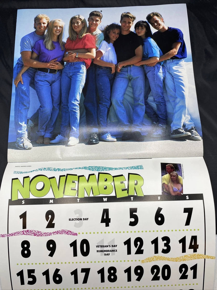 VTG Beverly Hills 90210 Day Dream Calendar 1992 14 Mo. Tori Spelling Luke  Perry | eBay