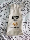 Pairs Well with Turning 40 burlap wine bag — photo 1
