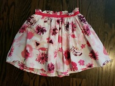 GIRLS OSH KOSH PINK WATERCOLOR FLOWERS SKIRT SHORTS SKORT SUMMER 100 COTTON - 5
