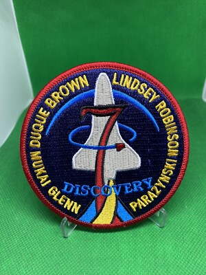 Original USA NASA Space Shuttle Discovery 7 Mission Embroidered Patch Vintage