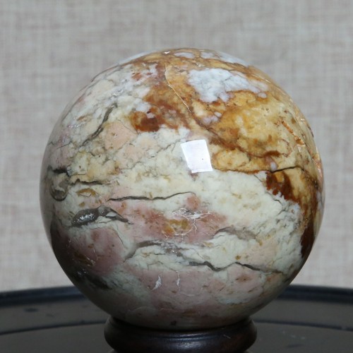 B6726-66mm-405g Amazing Natural Ocean Ibis Jasper Orbicular Sphere Reiki Crystal - Picture 2 of 12