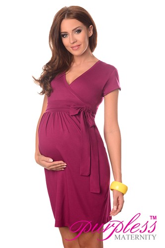 Maternity Cocktail Dress V-Neck Pregnancy Clothing Wear Size 8 10 12 14 5416 - Picture 15 of 23