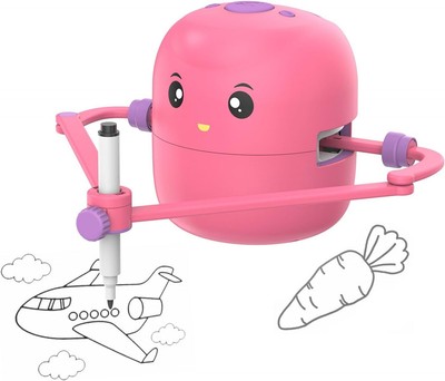 Interactive Educational Drawing Robot with 100 Word Cards for Kids Ages 5+