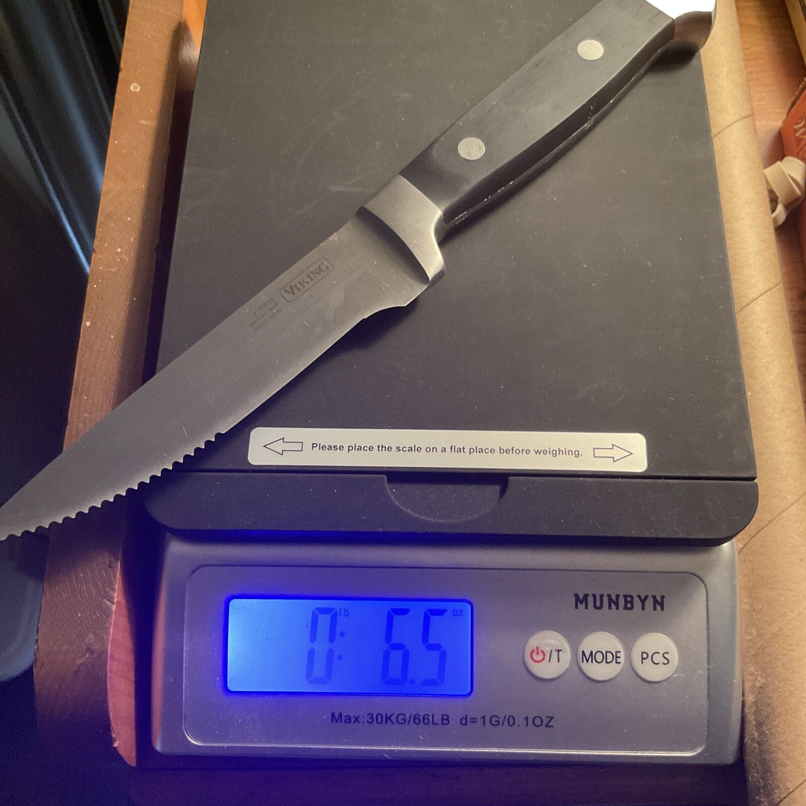 Viking 8 Piece German Stainless Steel Steak Knife Set w/Rubberwood