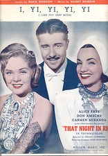THAT NIGHT IN RIO "I Yi, Yi, Yi I Like You Very Much " Carmen Miranda AliceFaye