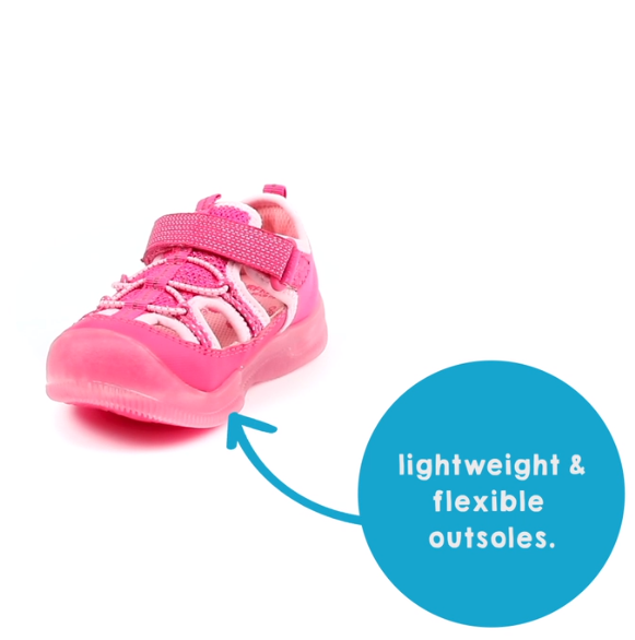 Surprize Stride Rite Toddler Girl Size 8 Light up Fisherman Hiking Sandals Pink for sale online 