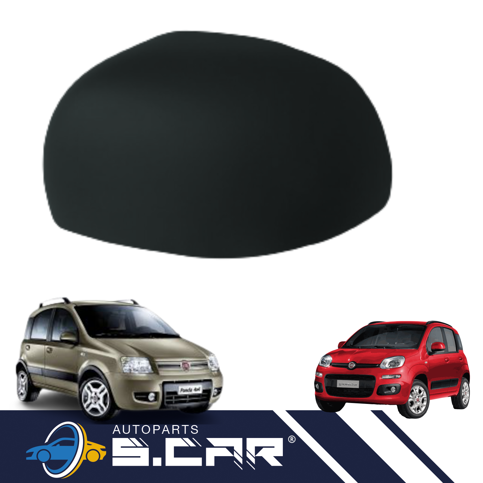 CALOTTA SPECCHIETTO RETROVISORE SINISTRO SX per SMART FORTWO DAL 2014> NERA - Autoricambi SCAR