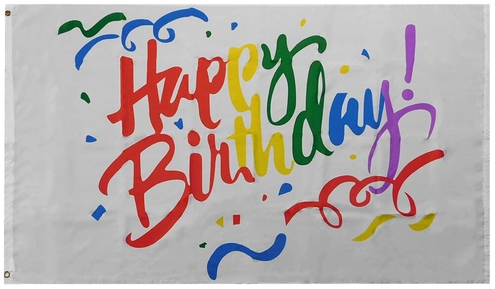 Nylon Birthday Multicolor Yard & Garden Flags