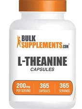 BulkSupplements L-Theanine 365 Capsules  - 200 mg Per Serving