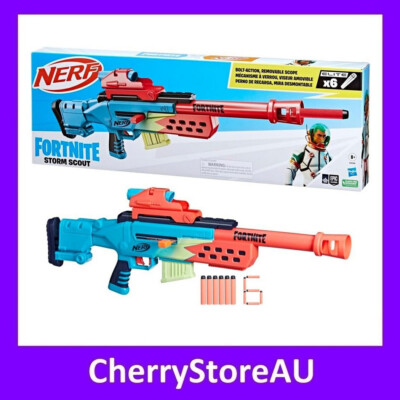 Nerf Fortnite Storm Scout Blaster Scope 6 Elite Darts New Toy Game