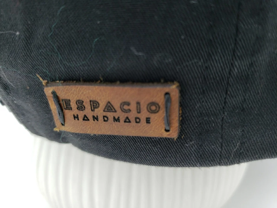 TEXAS FOREVER HECHO A MANO 6 PANELES BROCHE DE BÉISBOL GORRA SOMBRERO PARCHE DE CUERO NEGRO GRIS Foto 2 de 4