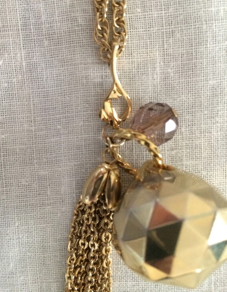 Baby Phat Disco Ball Club Vida Fiesta Niña Collar Oro Brillo Nye Bling Glam Foto 2 de 4