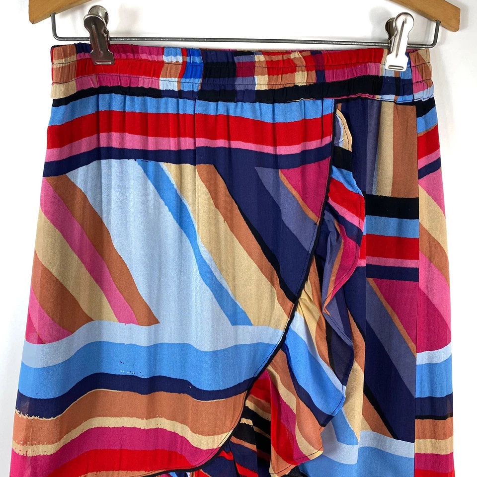 Falda envolvente sintética viscosa Catherine Malandrino talla pequeña con volantes dobladillo nueva con etiquetas  Foto 3 de 4