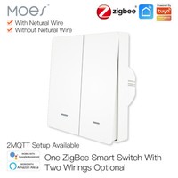Moes Zigbee Smart Lichtschalter Druckknopf Wandschalter 2-Way Alexa Google App