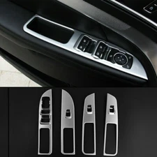 For Ford Explorer 2016-2019 Inner Window Lift Switch Button Panel Covers Silver