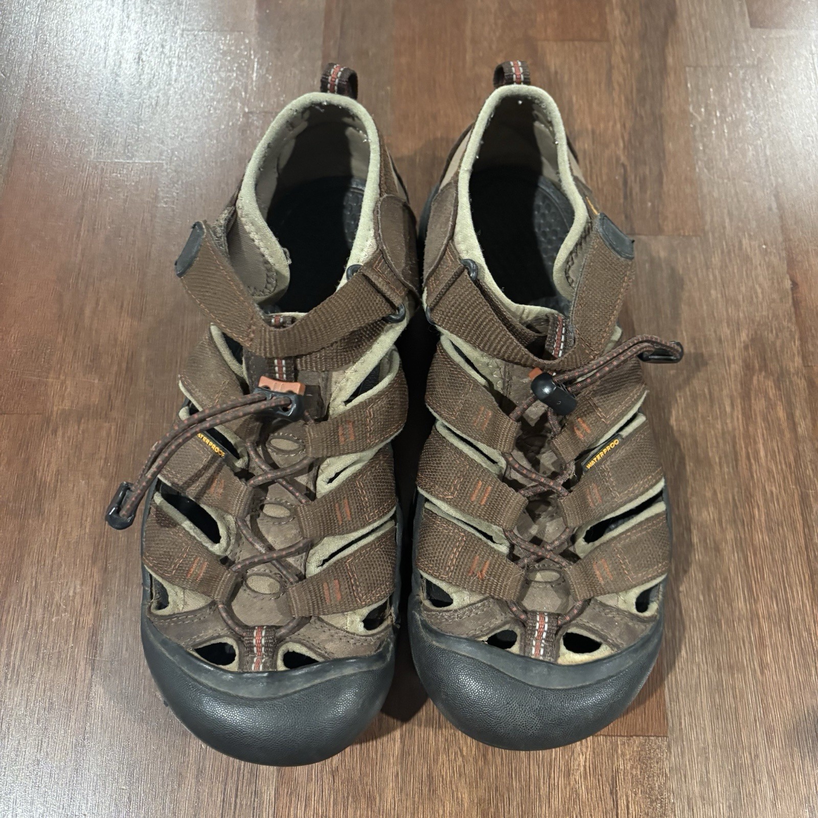 Keen sandalo donna taglia 6 sportivo marrone arancione scarpe trekking trail impermeabile