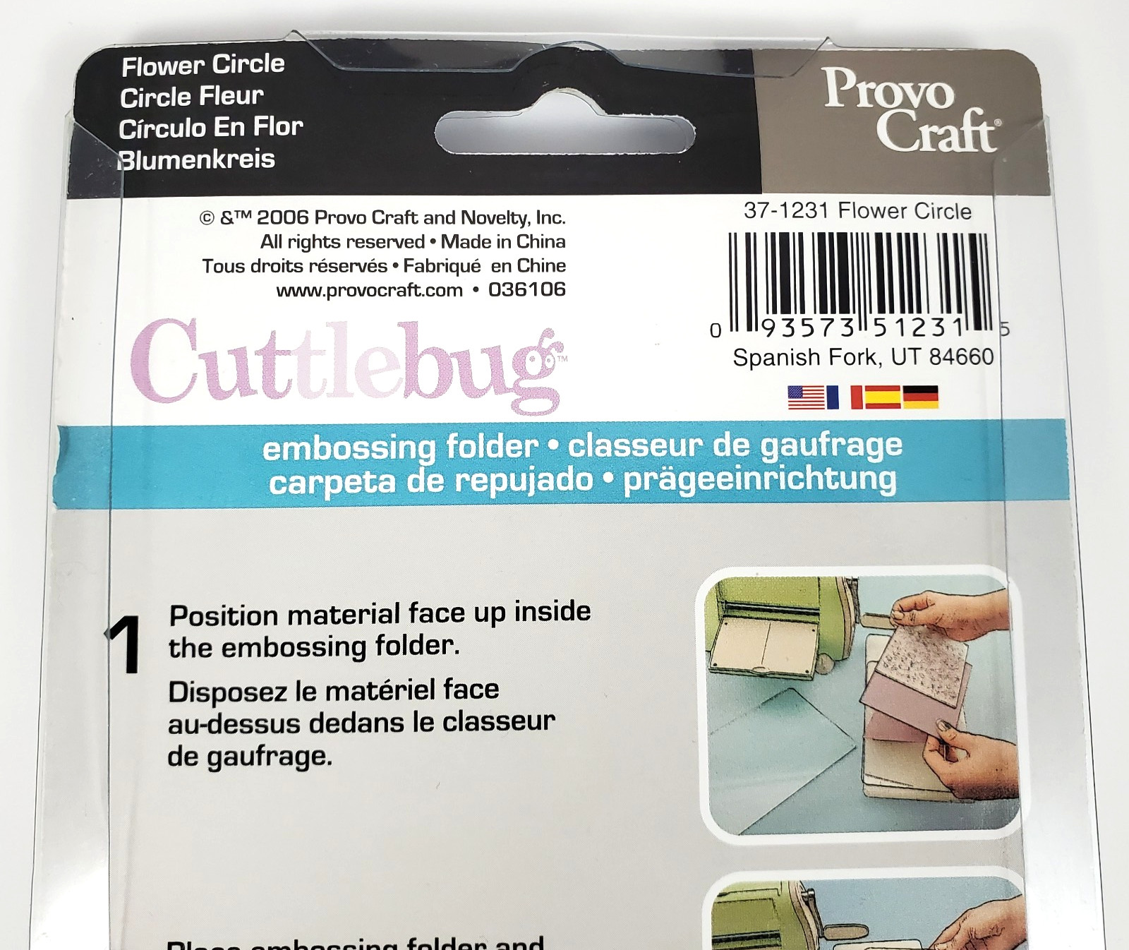 200 Provocraft Cuttlebug Flower Circle Embossing Folder