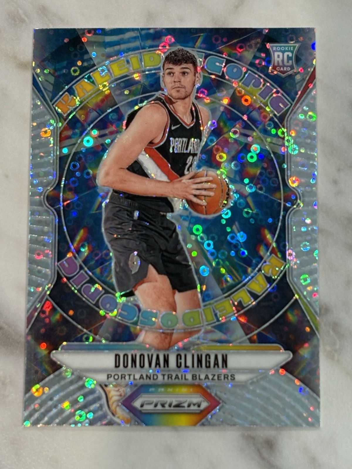 2024-25 Panini Prizm Donovan Clingan RC Kaleidoscopic Fast Break #18