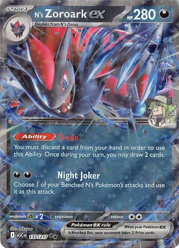 ME: Ascended Heroes #137/217 N's Zoroark ex