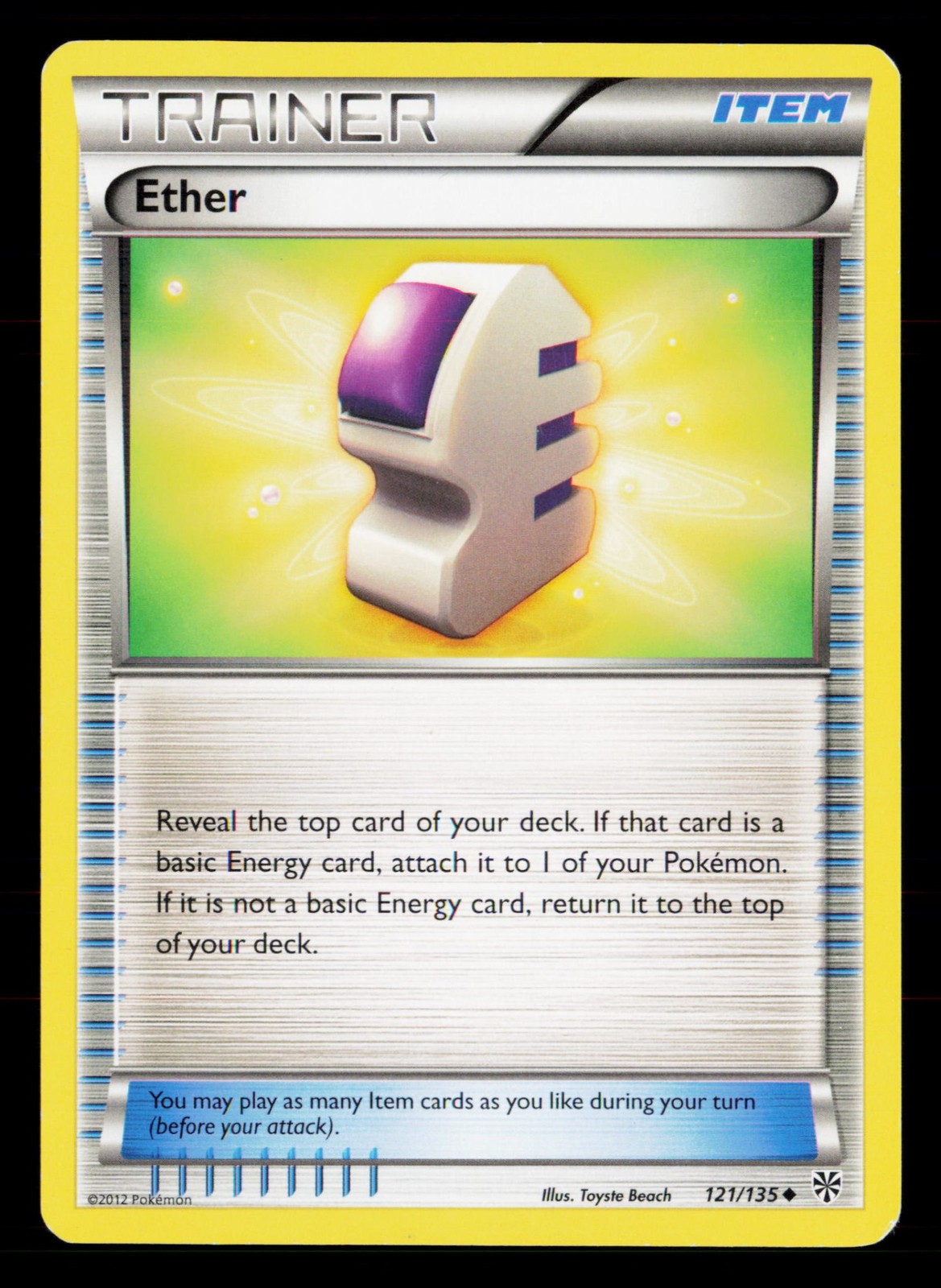 Ether 121/135 Uncommon Plasma Storm Pokemon Lightly Played